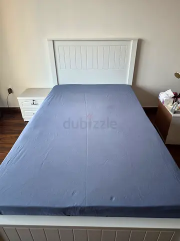 Double Bed Frame with storage +  Mattress In New Condition - 120x190 cm