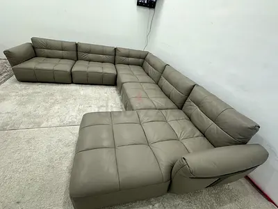 High quality pure leather Natuzzi Ushape sofa