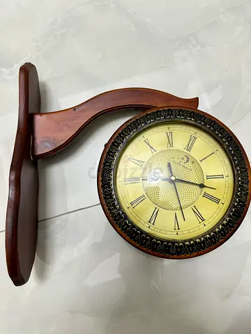 Vintage Style Wooden Hanging Clock with Roman Numerals