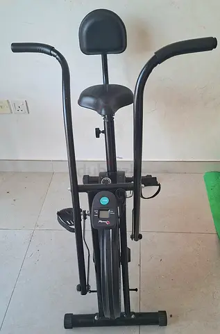 PowerMax Fitness BU-201 Dual Action Air Bike/Exercise Bike for Home |Gym Cycle for Workout