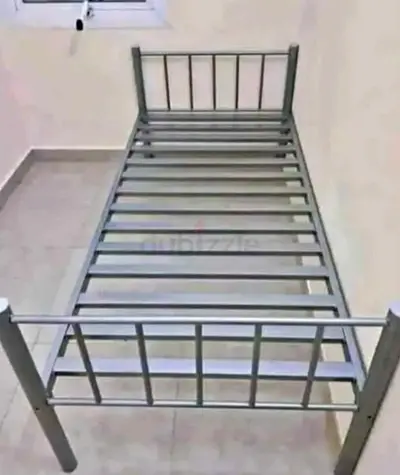 Single Metal Bed Frame - Sturdy Silver Single Bed