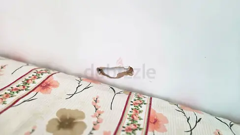 IKEA white bed (used) + slight wall damage