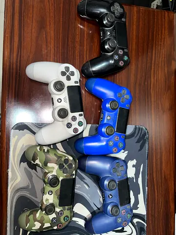 Lot of 5 Sony DualShock 4 Wireless Controllers - Mixed Colors (Used)