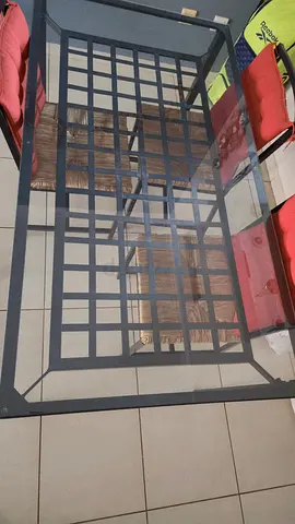 Glass Top Dining Table with Metal Frame (seats 4)