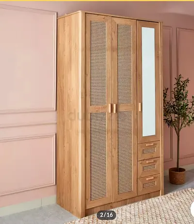 Home Box - Java 3-Door Wardrobe with 3 Drawers and Mirror
