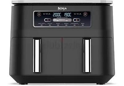 Ninja Foodi Dual Zone Digital Air Fryer, 2 Drawers, 7.6L, 6-in-1, Air Fry, Max Crisp, Roast, Bake