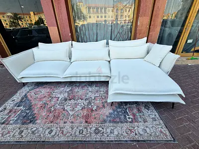 Cozy Home L Shape Sofa Beige Excellent Condition
