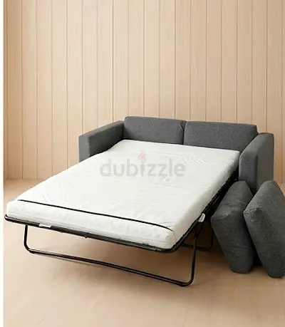Vimle Grey Fabric Sofa Bed with Mattress - Fold-Out Sleeper