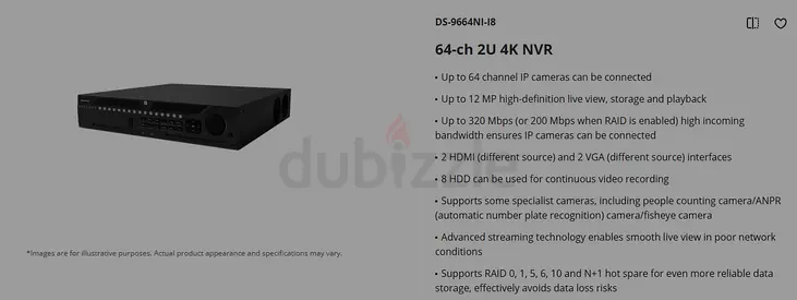 Hikvision DS-9664NI-I8 Network Video Recorder (NVR) - Never Used