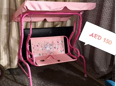 Pink Royal Relax Childrens Swing Chair - Canopy, Seats 2