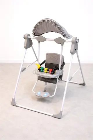 Portable Baby Swing with Toy Bar and Canopy - New Condition