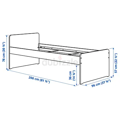Single Bed Frame with Headboard and Footboard (IKEA-style) - excellent Condition without mattress