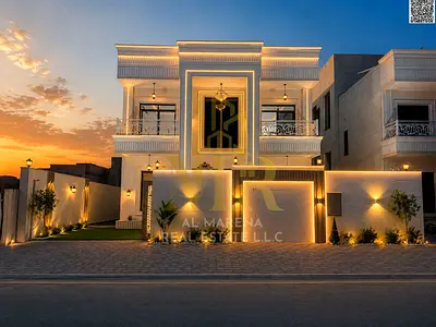Luxury villa for sale in Al Zahia | Two floors plus roof, registration and transfer fees included | Direct from owner | Strategic location near Sheikh