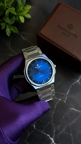 Stainless Steel Mens Wristwatch with Blue Dial (Automatic)