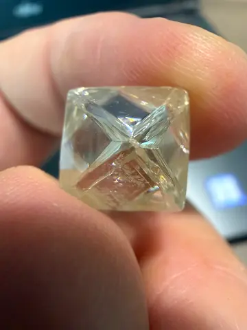 Clear rough diamond