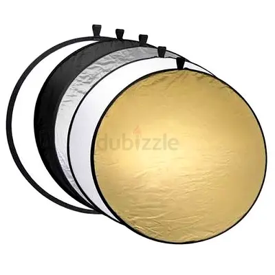 5-in-1 Collapsible Reflector Disc (Gold/Silver/White/Black/Translucent) - Portable