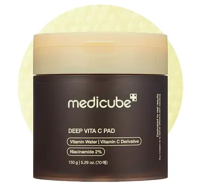 medicube - Deep Vita C Facial Pads, Vitamin C Toner Pads