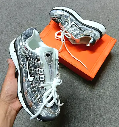 Nike P-6000 Silver Metallic Running Sneakers -size 36-40