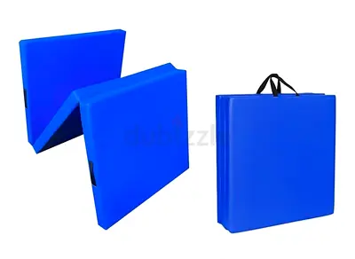 Tri-fold fitness exercise balance padded mat