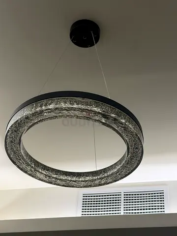 Modern Circular LED Wall Light - Crystal Ring Design