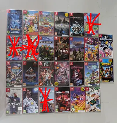 Nintendo Switch Games Mario, pokemon, fifa, hades, NBA, Lego, crash, fate, Minecraft, ghost
