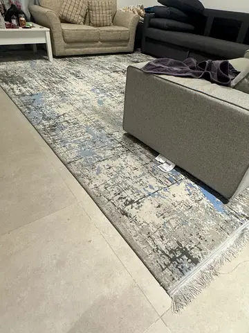 Classifieds: Large Modern Abstract Area Rug - Neutral Blues and Grey ...