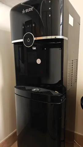 Black Sure Water Dispenser with Bottom Storage