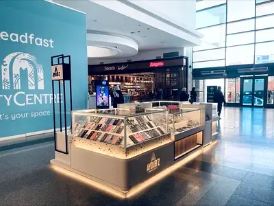 Modern Mobile Accessory Kiosk