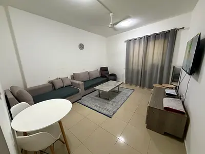 5-Seater Sofa Set with Coffee Table and TV Unit and carpet — Good Condition