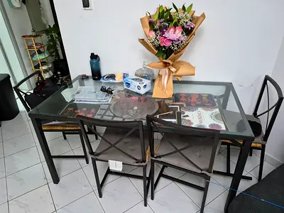 Sofa and Dining Table Set