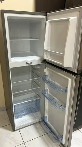 New Clickon - Used 2-Door Refrigerator - Silver, Good Working Condition