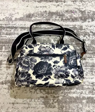 Floral Crossbody Shoulder Bag with Detachable Strap