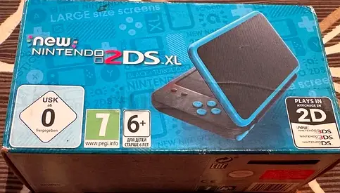 New Nintendo 2DS XL Black Turquoise Console Europe 128GB