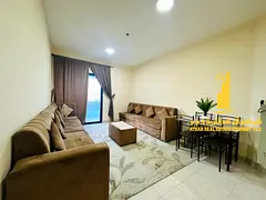 Luxurious two-bedroom apartment with a living room, fully furnished with brand new, high-end furnitu