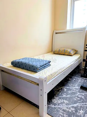 Sale Urgently: Pair Single Bed with Mattress - White