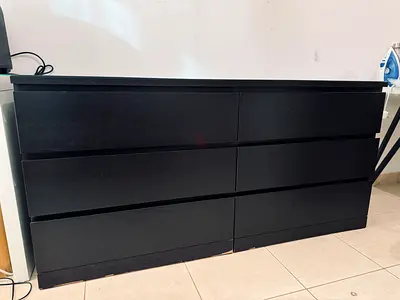 IKEA black 6-drawer dresser - good condition