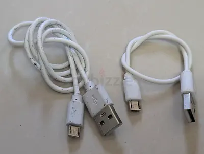 5 AED for both two white micro-USB charging/data cables - compatible with Android and accessories