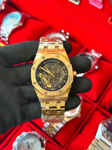 AP Gold-tone Skeleton Dial Mens Wristwatch - Automatic Style