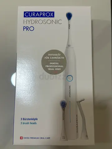 Curaprox Hydrosonic PRO electric toothbrush - boxed with 3 brush heads + charging base