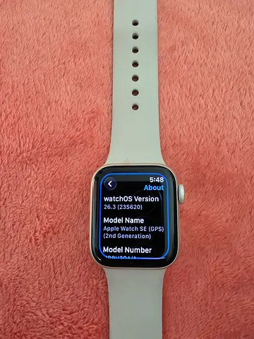 Apple Watch SE (2nd Gen) GPS - Good Condition, Silver Case, Sport Band - FOR SELF-PICK UP ONLY