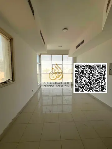 Annual studio in Liwara with separate kitchen, central AC, spacious layout, near bus station, opposite Ajman Museum and close to Ajman Corniche. AED 2