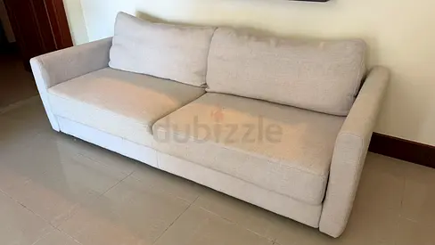 3-seater fabric sofa bed — quick sale