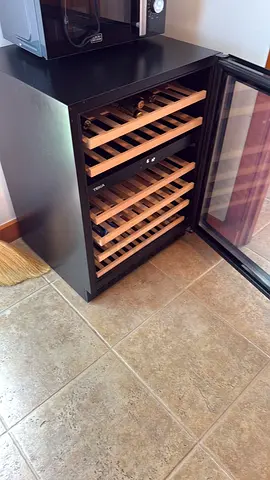 Latest Teka Built-in or Freestanding Dual Zone Temperature 46 Bottles Capacity Wine Cooler Black