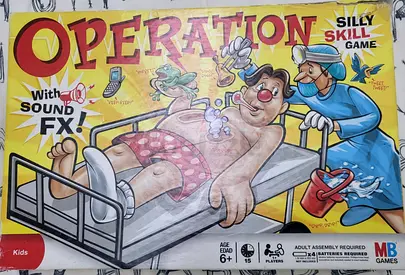 Hasbro Operation Silly Skill Game with Sound FX
