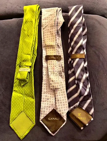 Canali + Tie rack Three mens silk ties  - good condition