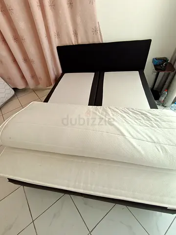 Double Bed Frame with Two Single Mattresses (Adjustable Setup)