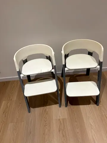 Set of 2 Stokke white high chairs in great condition
