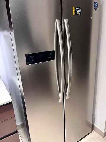Stainless Steel Side-by-Side Refrigerator - Good Condition