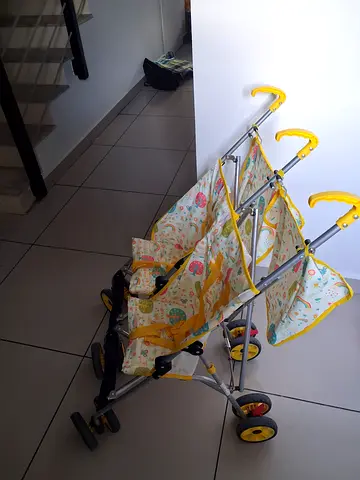 Lightweight Double/Triple Push Stroller - Foldable, Good Condition