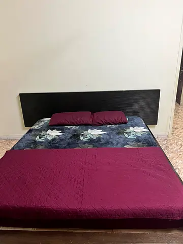 Bed with mattress